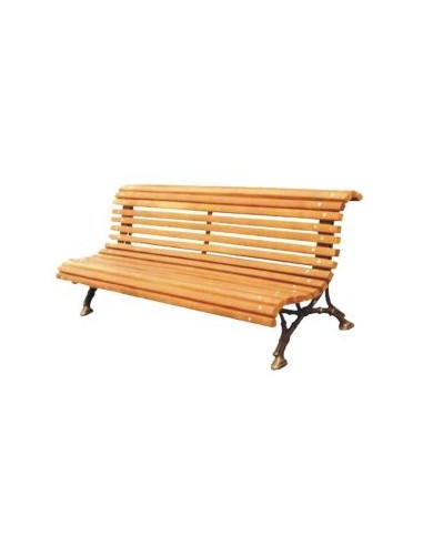 Banco de Madera con patas de Hierro Fundido...