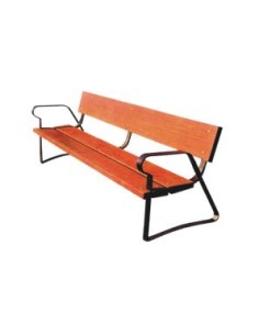 Banco de Madera con patas en Pletina Modelo B-5