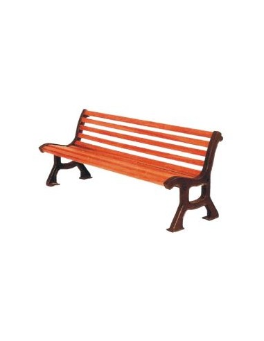 Banco de Madera con patas de Hierro Fundido...