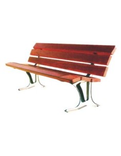 Banco de Madera con patas de Hierro Fundido Modelo B-16