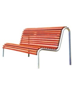 Banco de Madera con patas de tubo Modelo B-39