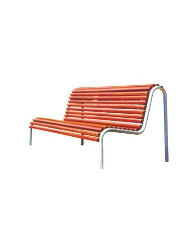 Banco de Madera con patas de tubo Modelo B-39