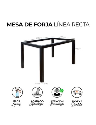 Mesa de Forja Regulable Nueva Carteya con Tablero