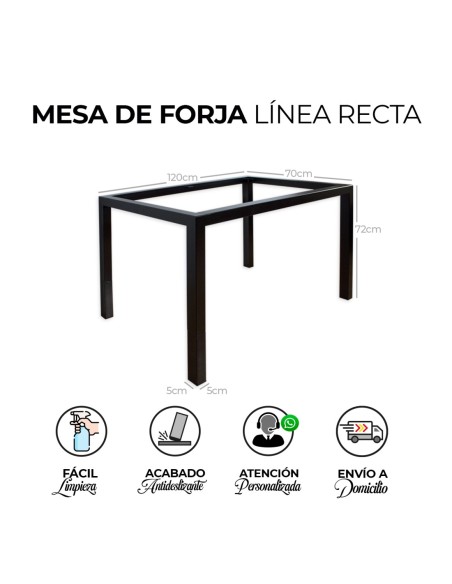Mesa de Forja Regulable Nueva Carteya con Tablero