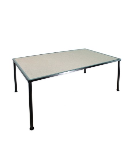 Mesa de Forja Regulable Alcolea con Tablero y Cristal