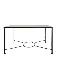 Mesa de Forja Regulable Alcolea con Tablero y Cristal 2