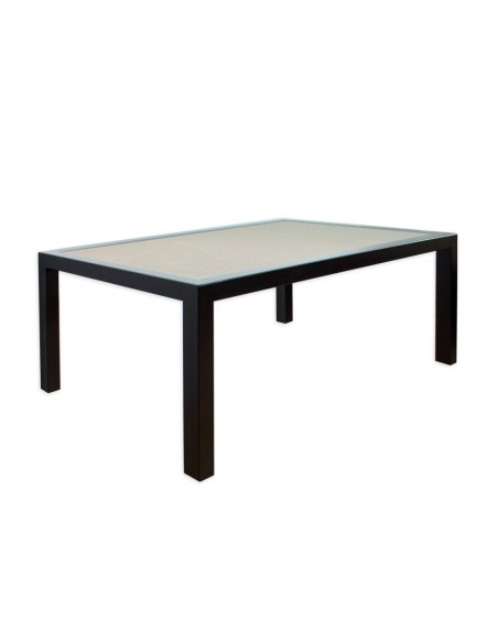 Mesa de Forja Regulable Nueva Carteya con Tablero y Cristal