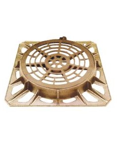 Tapa-Rejilla de Saneamiento Redonda con Marco y Junta de...