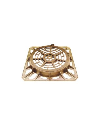 Tapa-Rejilla de Saneamiento Redonda con Marco y...