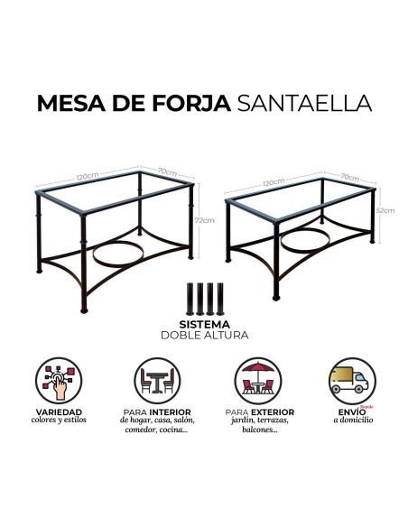Mesa de Forja Regulable Santaella