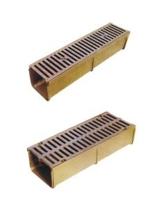 Rejillas Planas con Canaletas Modelo TS-69 / 30x75cm -...