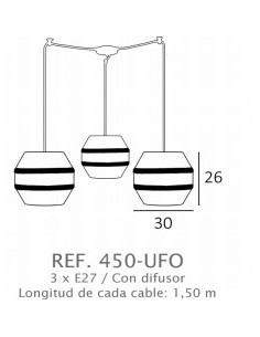 Lampara Colgante Nuva Ufo 2