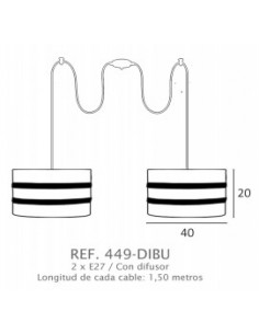 Lampara Colgante Nuva Dibu 2