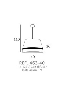Lampara Prat Colgante de 40 2