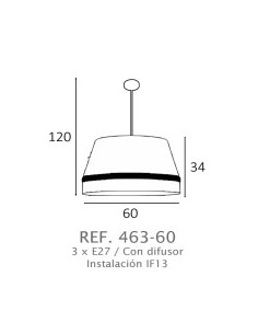 Lampara Prat Colgante de 60 2