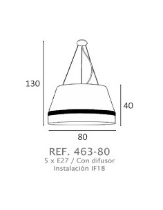 Lampara Prat Colgante de 80 2