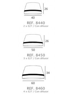 Lámpara Prat Plafón Imantado 2