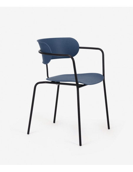 Silla Fox Azul Marino/Patas Negras 4P/Caja