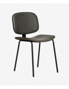 Silla Mali Gris/Patas Negras 2P/Caja