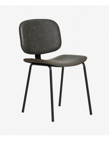 Silla Mali Gris/Patas Negras 2P/Caja