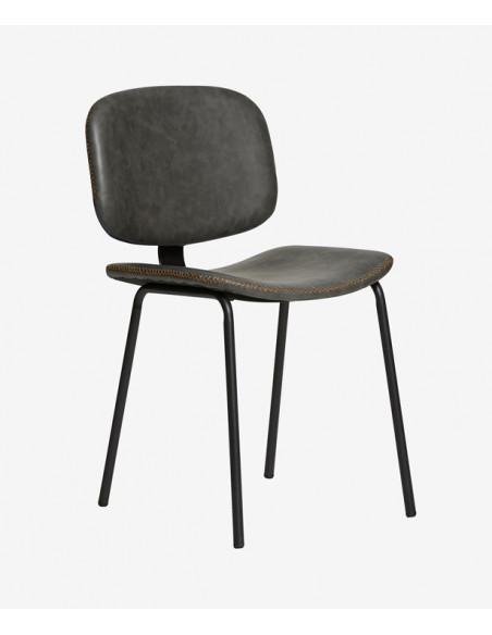 Silla Mali Gris/Patas Negras 2P/Caja