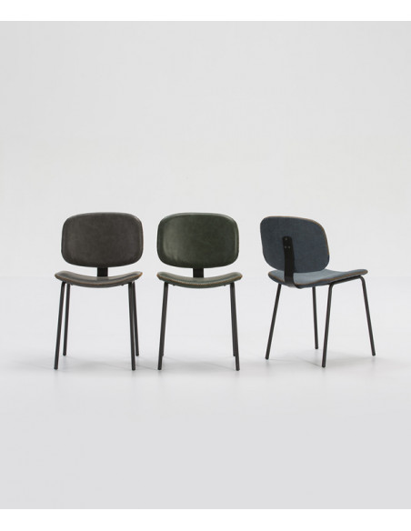 Silla Mali Gris/Patas Negras 2P/Caja