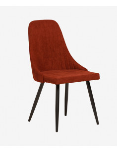 Silla Mina Burdeos/Patas Negras 2P/Caja