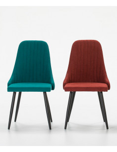 Silla Mina Burdeos/Patas Negras 2P/Caja 2