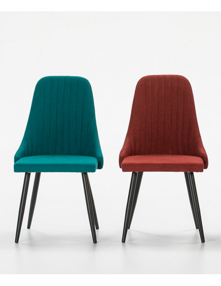 Silla Mina Burdeos/Patas Negras 2P/Caja