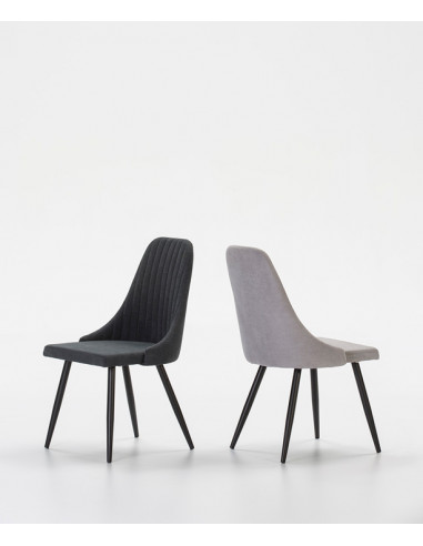 Silla Mina Turquesa/Patas Negras 2P/Caja