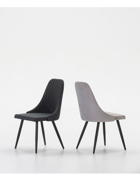 Silla Mina Turquesa/Patas Negras 2P/Caja