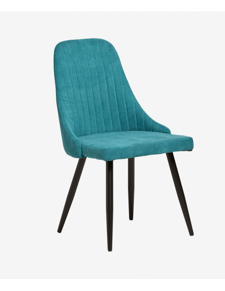 Silla Mina Turquesa/Patas Negras 2P/Caja