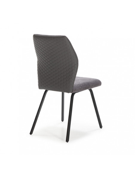 Silla Pol Gris Oscuro 4P/Caja