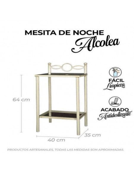 Mesita de Forja Alcolea 2 cristales
