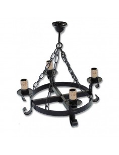 Lámpara de Forja para techo 4 Luces Modelo 05517