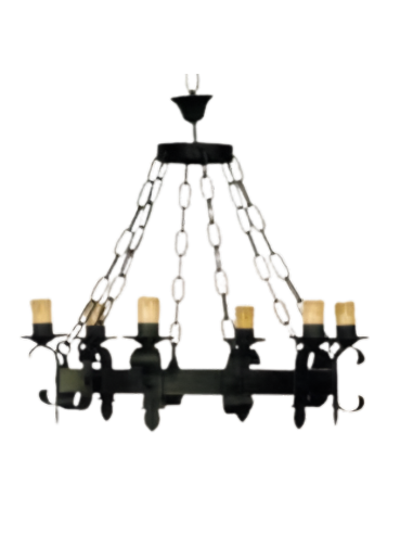 Lámpara de Forja Techo 6 luces Modelo 0508