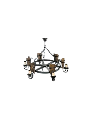Lámpara de Forja Techo 6 luces Modelo 05553