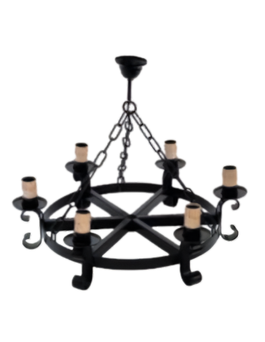 Lámpara de Forja Techo 6 Luces Modelo 05522