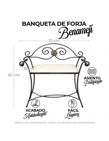 Banqueta de forja Benamejí