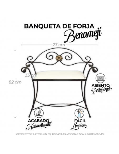 Banqueta de forja Benamejí